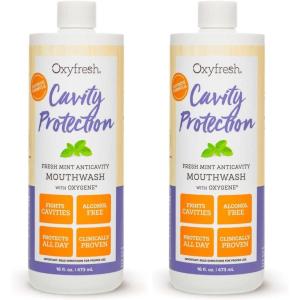 imageOxyfresh Cavity Protection Fluoride Mouthwash  Anticavity Mouthwash for Sensitive Teeth  NonStaining KidFriendly  Lasting Fresh Breath 3 Pack 1616 Fl Oz Pack of 2