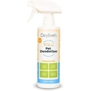 imageOxyfresh Extra Strength Pet Odor Eliminator Spray  Goodbye to Stinky Odors  No Fragrance No Harsh Chemicals  Odor Eliminator Works on Contact  Home Upholstery ampamp Auto  Safe ampamp Pet Parents Love It