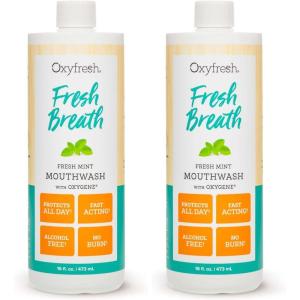 imageOxyfresh Fresh Breath Fresh Mint Mouthwash  Dentist Recommended for LongLasting Fresher Breath ampamp Healthy Gums  Alcohol ampamp Fluoride Free 316 oz Bottles16 Fl Oz Pack of 2
