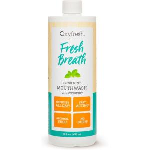 imageOxyfresh Fresh Breath Fresh Mint Mouthwash  Dentist Recommended for LongLasting Fresher Breath ampamp Healthy Gums  Alcohol ampamp Fluoride Free 316 oz Bottles16 Fl Oz Pack of 1