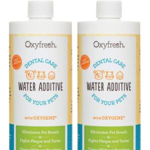 imageOxyfresh Premium Pet Dental Care Solution Pet Water Additive Best Way to Eliminate Bad Dog Breath and Cat Bad Breath  Fights Tartar ampamp Plaque  So Easy Just Add to Water Vet Recommended 16 ozValue Savings 2 Pack