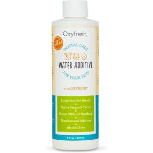 imageOxyfresh Premium Pet Dental Care Solution Pet Water Additive Best Way to Eliminate Bad Dog Breath and Cat Bad Breath  Fights Tartar ampamp Plaque  So Easy Just Add to Water Vet Recommended 16 ozIntro 8oz