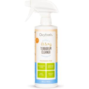 imageOxyfresh Premium Terrarium Cleaner  Professional Amphibian and Reptile Terrarium Smell Eliminator  Safe ampamp Quickly Removes Waste ampamp Odors  Streak Free Glass  Bleach Free