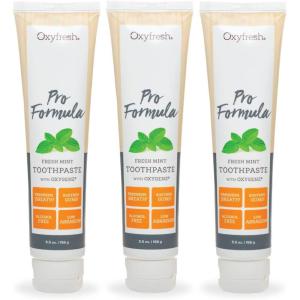 imageOxyfresh Pro Formula Fresh Mint Toothpaste  Gentle Low Abrasion  Cosmetic Fluoride Free Formula  Great for Sensitive Teeth and Gums with Natural Essential Oils 55 oz 3 Pack55 Ounce Pack of 3